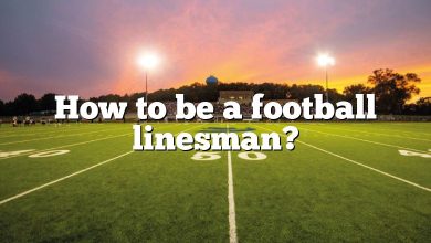 How to be a football linesman?
