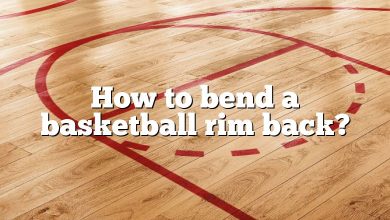 How to bend a basketball rim back?