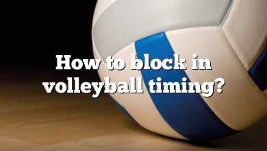 How to block in volleyball timing?