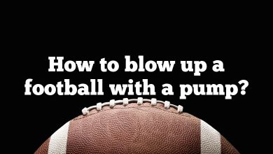 How to blow up a football with a pump?