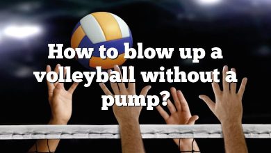 How to blow up a volleyball without a pump?