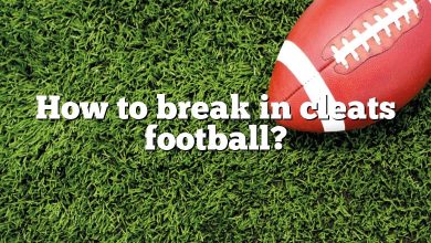 How to break in cleats football?