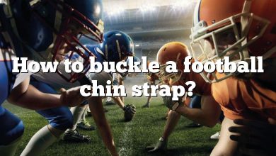 How to buckle a football chin strap?