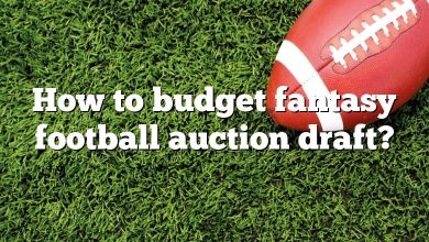 How to budget fantasy football auction draft?