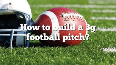 How to build a 3g football pitch?