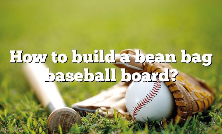 How to build a bean bag baseball board?