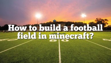 How to build a football field in minecraft?