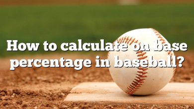 How to calculate on base percentage in baseball?