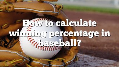 How to calculate winning percentage in baseball?