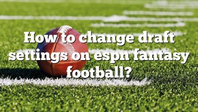 How to change draft settings on espn fantasy football?