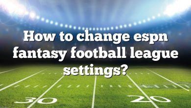 How to change espn fantasy football league settings?