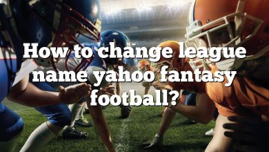 How to change league name yahoo fantasy football?