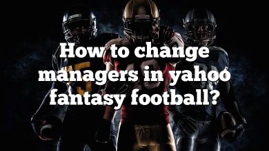 How to change managers in yahoo fantasy football?