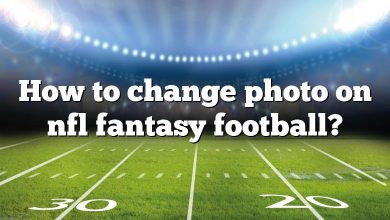 How to change photo on nfl fantasy football?