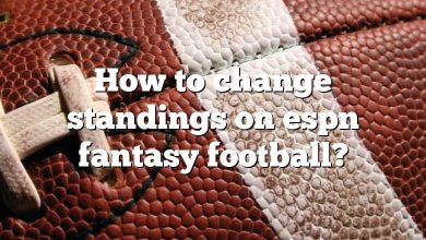 How to change standings on espn fantasy football?