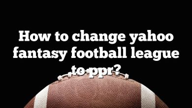 How to change yahoo fantasy football league to ppr?