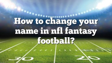 How to change your name in nfl fantasy football?