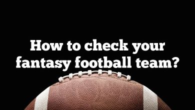 How to check your fantasy football team?