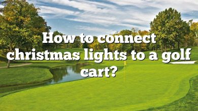 How to connect christmas lights to a golf cart?