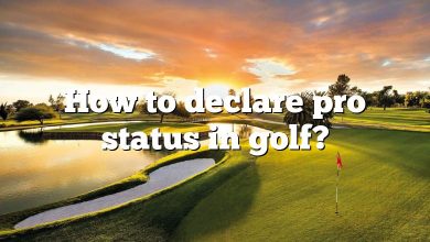 How to declare pro status in golf?