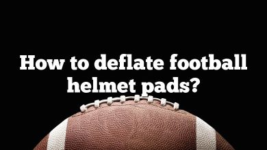 How to deflate football helmet pads?
