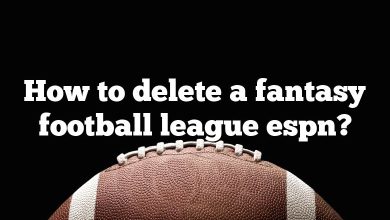 How to delete a fantasy football league espn?