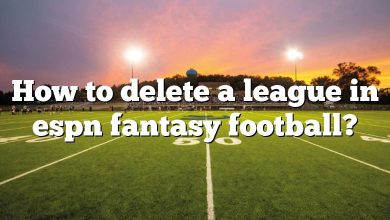 How to delete a league in espn fantasy football?