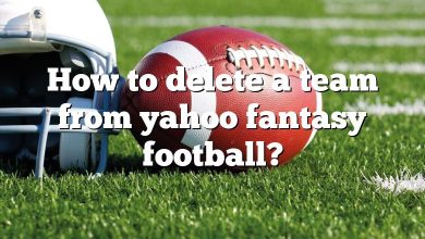 How to delete a team from yahoo fantasy football?