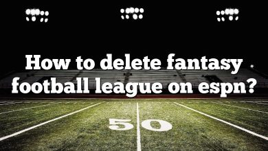 How to delete fantasy football league on espn?