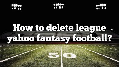 How to delete league yahoo fantasy football?