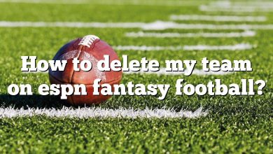 How to delete my team on espn fantasy football?