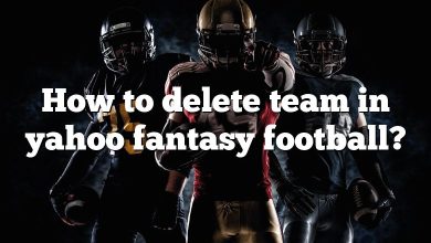 How to delete team in yahoo fantasy football?