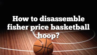 How to disassemble fisher price basketball hoop?