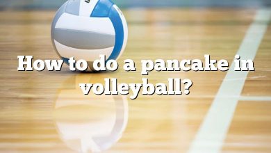 How to do a pancake in volleyball?