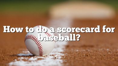 How to do a scorecard for baseball?