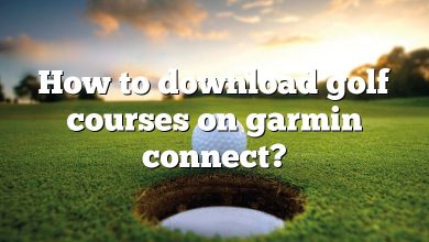 How to download golf courses on garmin connect?