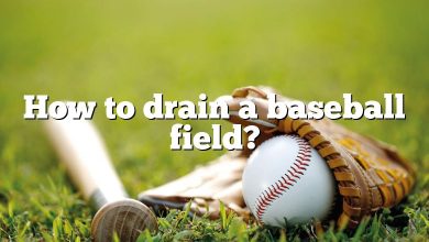 How to drain a baseball field?