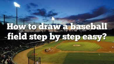 How to draw a baseball field step by step easy?