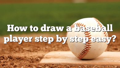How to draw a baseball player step by step easy?