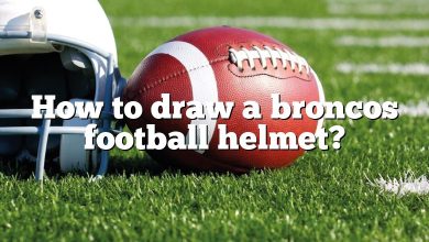 How to draw a broncos football helmet?