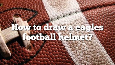 How to draw a eagles football helmet?