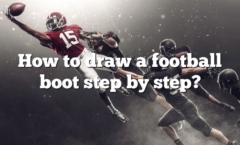 How to draw a football boot step by step?