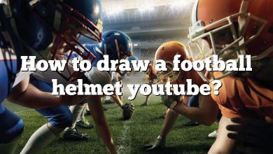 How to draw a football helmet youtube?