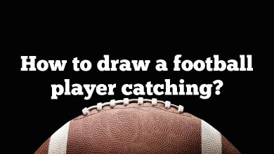 How to draw a football player catching?