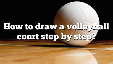 How to draw a volleyball court step by step?