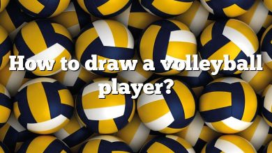 How to draw a volleyball player?