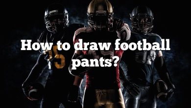 How to draw football pants?