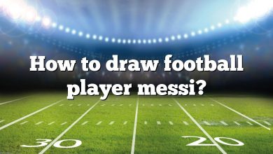 How to draw football player messi?