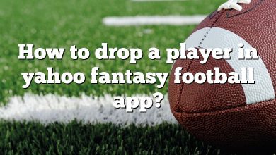 How to drop a player in yahoo fantasy football app?