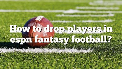 How to drop players in espn fantasy football?